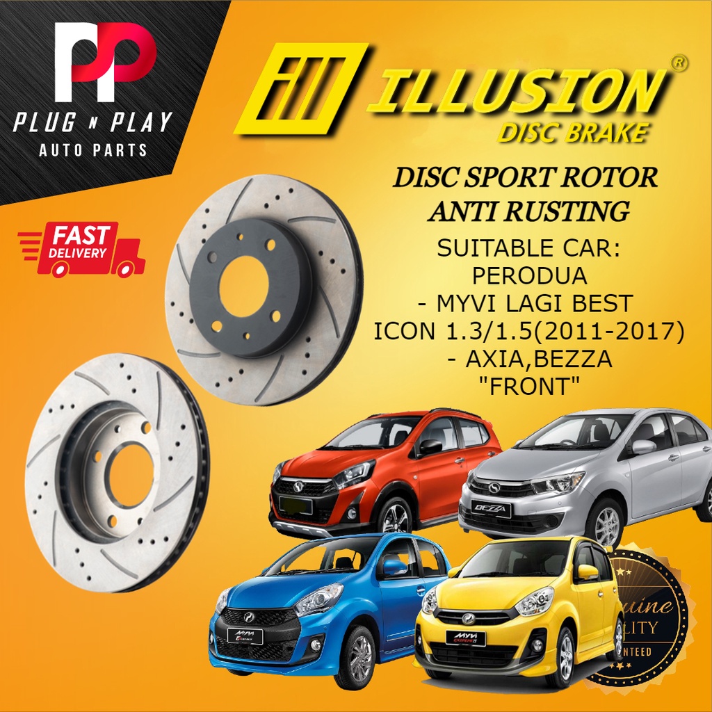 ILLUSION PERODUA MYVI LAGI BEST (2011-2017) ICON AXIA BEZZA FRONT