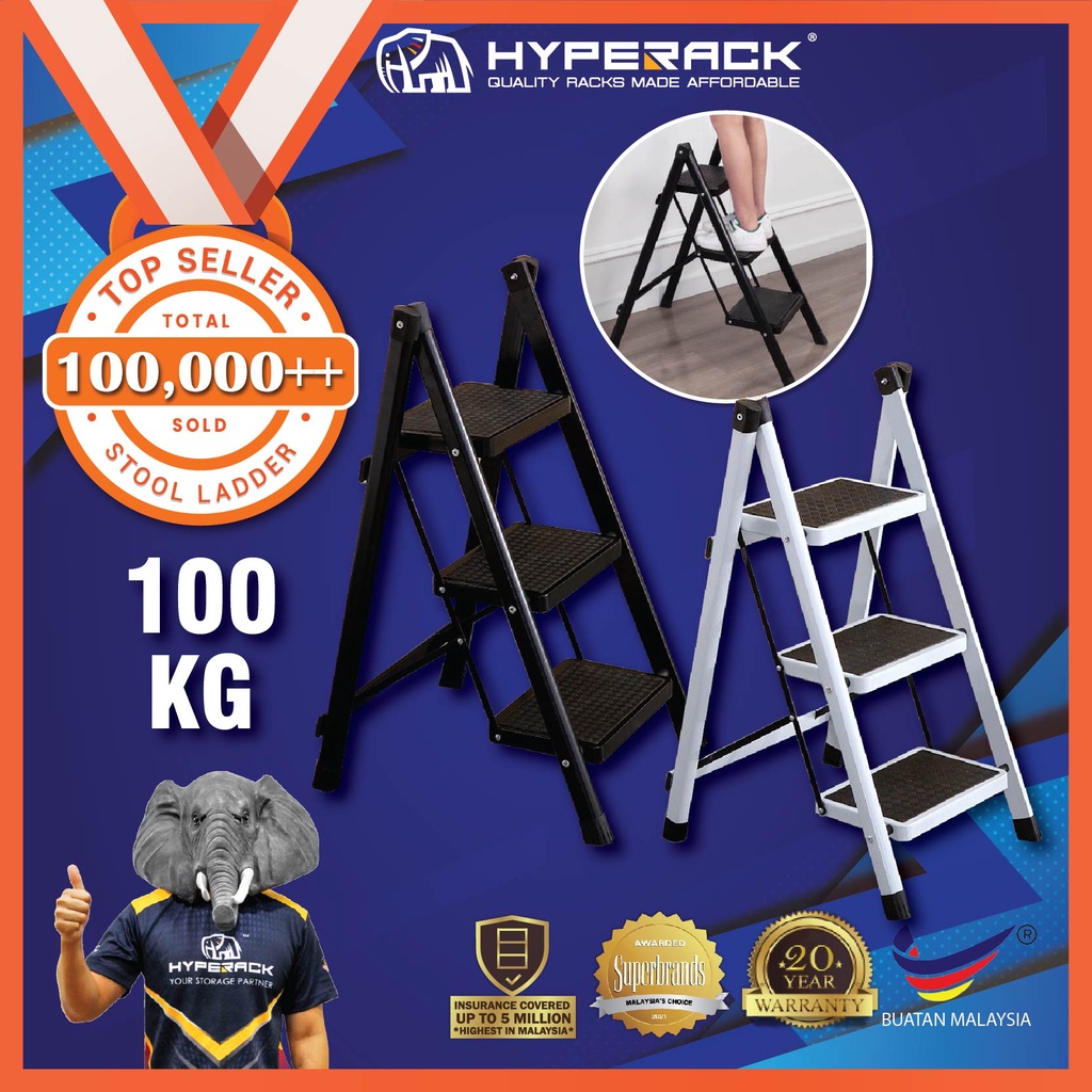 Heavy duty deals folding ladder