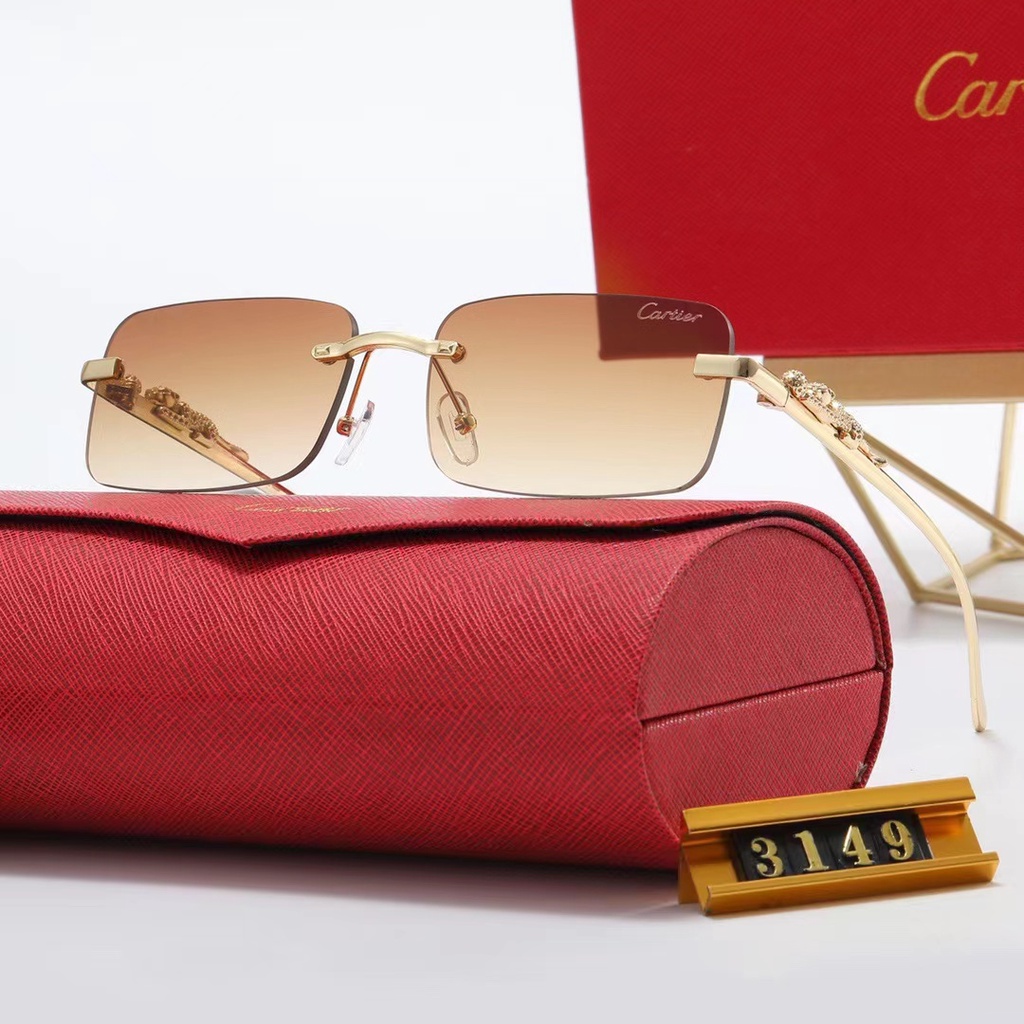 Cartier Luxury brand design Fashion Classic Gradient lens Sunglasses Men Women Vintage Brand Design Sun Glasses