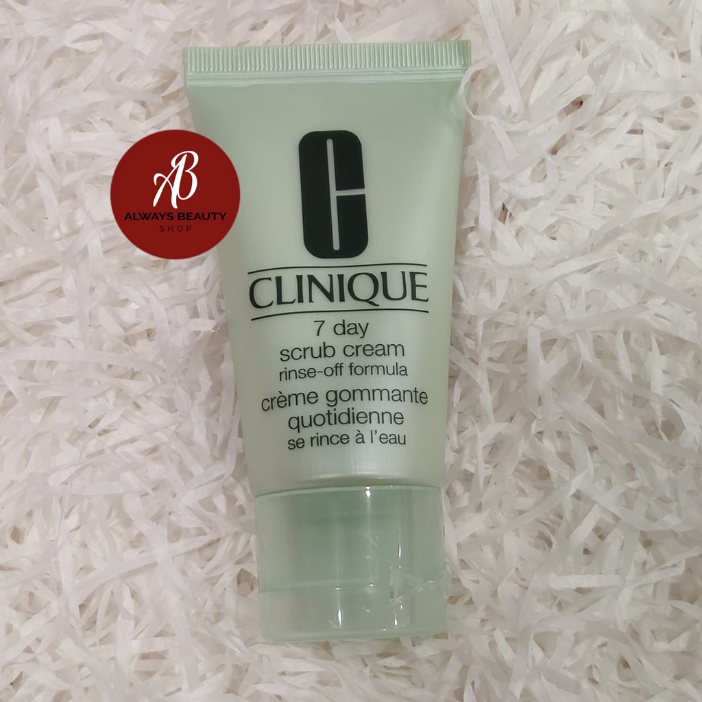 CLINIQUE 7 Day Scrub Cream Rinse-Off Formula 30ml / 1 FL.0Z *1 btl | Shopee  Malaysia