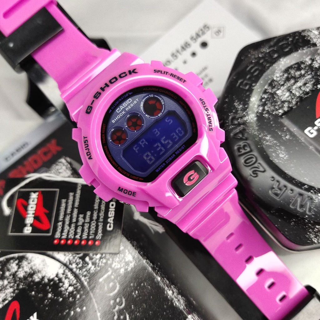 G shock DW6900 Pink PL4 Autolight Jam g shock dw6900 g shock pink