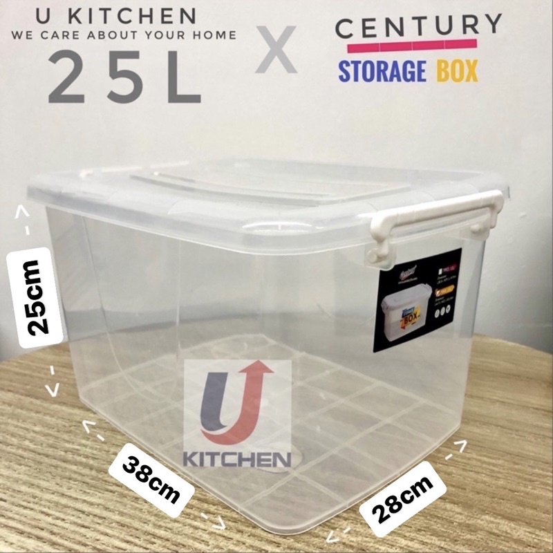 Storage box Transparent 25L / Ready Stock Malaysia Seller / Transparent  Storage Box / 25L / Storage box