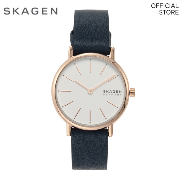 Skagen blue leather outlet watch