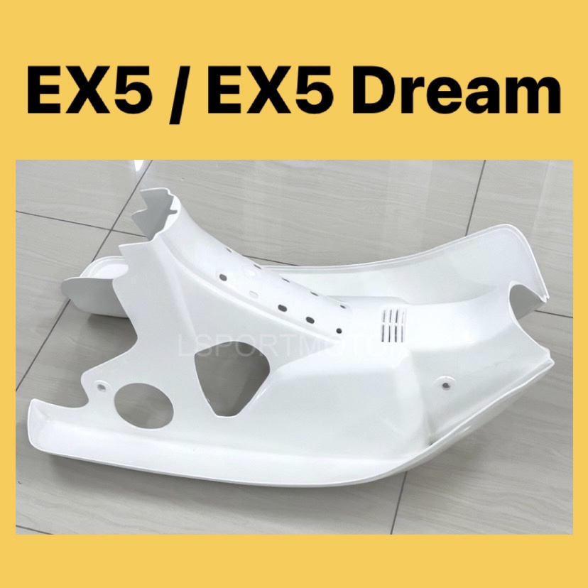 KEPAK / LEG SHIELD EX5 / EX5 DREAM HONDA EX5 KEPOK LEGSHIELD SAYAP WHITE  BOARD PUTIH RAMP ASSY SET SPARE PART