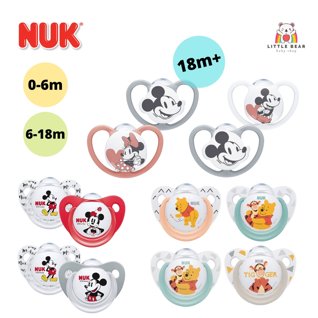 NUK Space Orthodontic Pacifiers, 0-6 Months, 2 Pack 0-6 Month