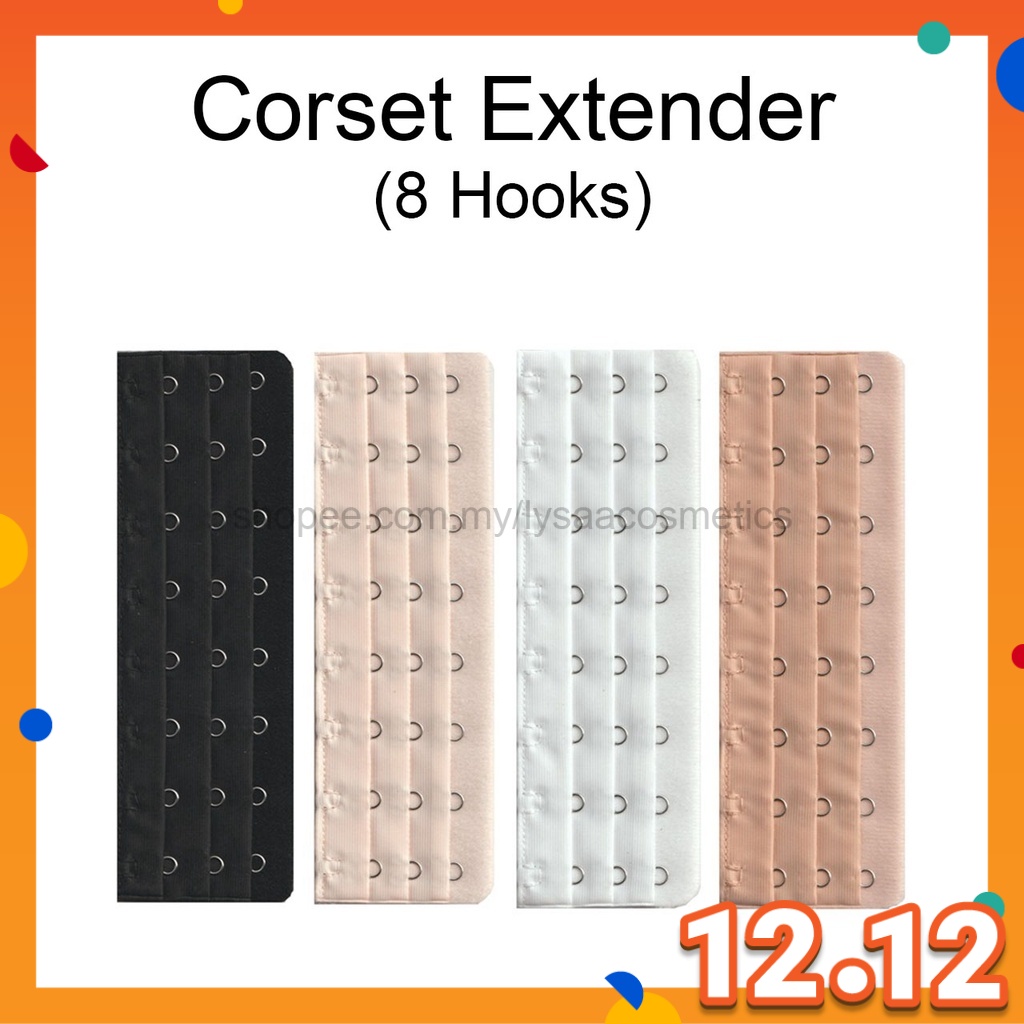 Bra Extender 1/2/3/4/5/6/7/8/9/10/11/12/13/14/15 Hooks Girdle Extension  Cangkuk Hook Extensions Corset Strap Bras Korset
