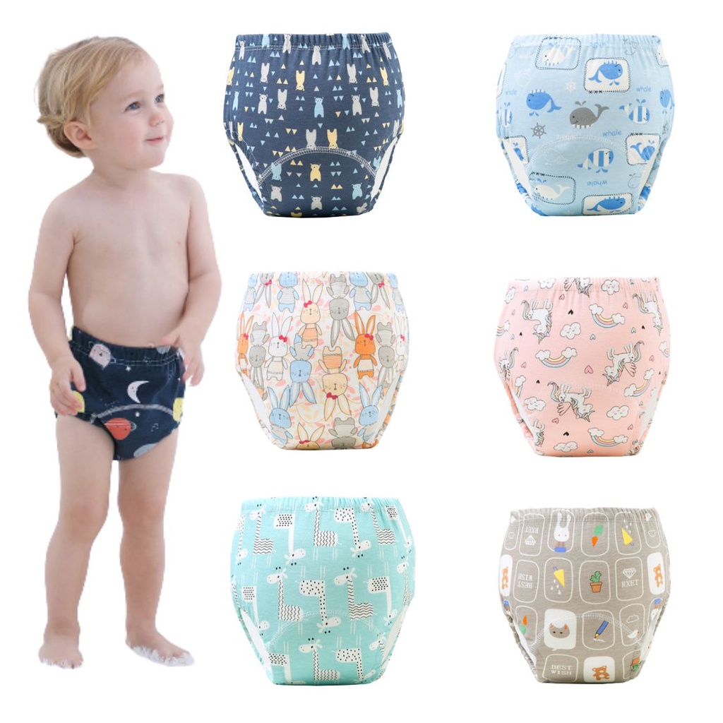 Kids Potty Training Pants Baby Underwear Toilet Cloth Diaper Pant Seluar  Kencing Bayi