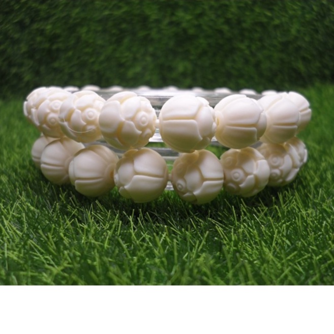 [Bracelets/Bangles] (DQ187) Natural Antique Ivory Fruit Powder Pressed  Bracelets Bangles 天然文玩象牙果粉压手串手串手镯~能量水晶~能量~礦石~天然石