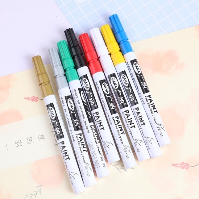 Sipa Oil-Based 8 Colors 0.7mm Neelde Pens Extra Fine Point Paint