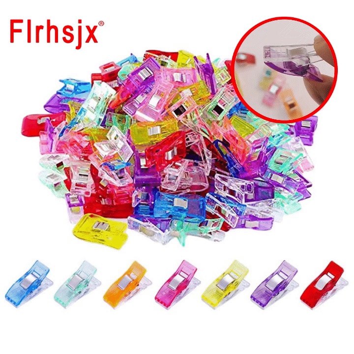 10/30pcs Fabric Clips Colorful Sewing Clips Multipurpose Sewing Quilting  Clips for Fabric Crafting Clamps Binding Clips Plastic Wonder Clips