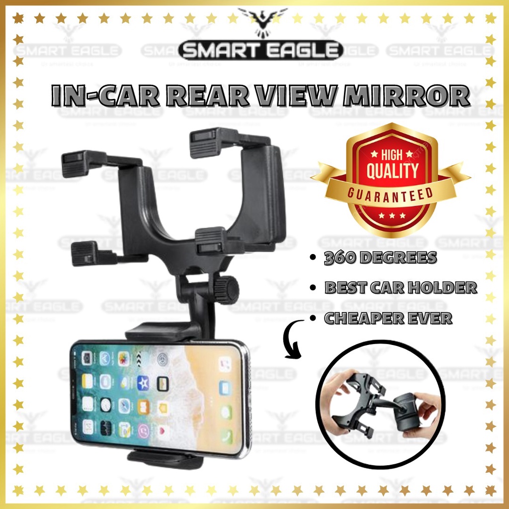 In-Car Rear View Mirror Mount GPS DVR Phone Holder 360 Degree Rotated  Strong Grip Durable | Shopee Malaysia