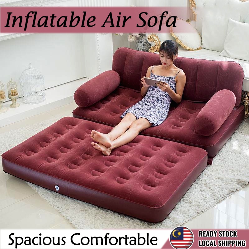 Portable inflatable shop air bed sofa