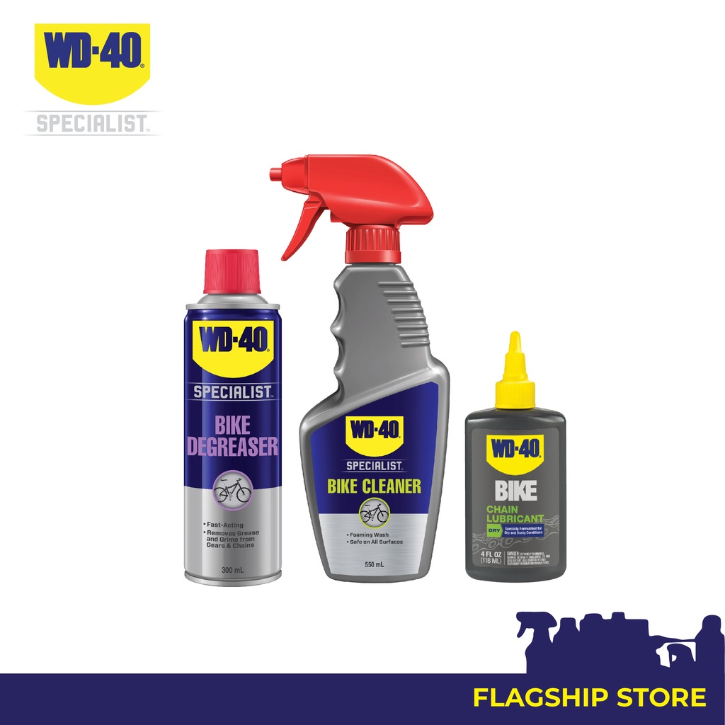 WD-40 Specialist Bike Degreaser, 10 OZ & WD-40 Specialist Bike Dry Chain  Lube, 4 OZ