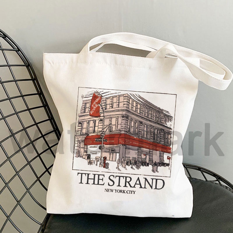 Aesthetics Shopping Bag Handbags Library Bag Shakespeare and Company Totes Daunt Books Tote Bag Canvas Shoulder Bag Back To Gift BVOV