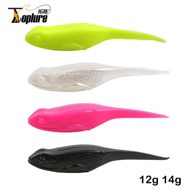 TL 12g 14g Tadpole Fishing Lure 6pcs/bag Sinking Floating Soft Lure  Silicone Soft Bait With Crank Hook Artificial Bait Wobblers