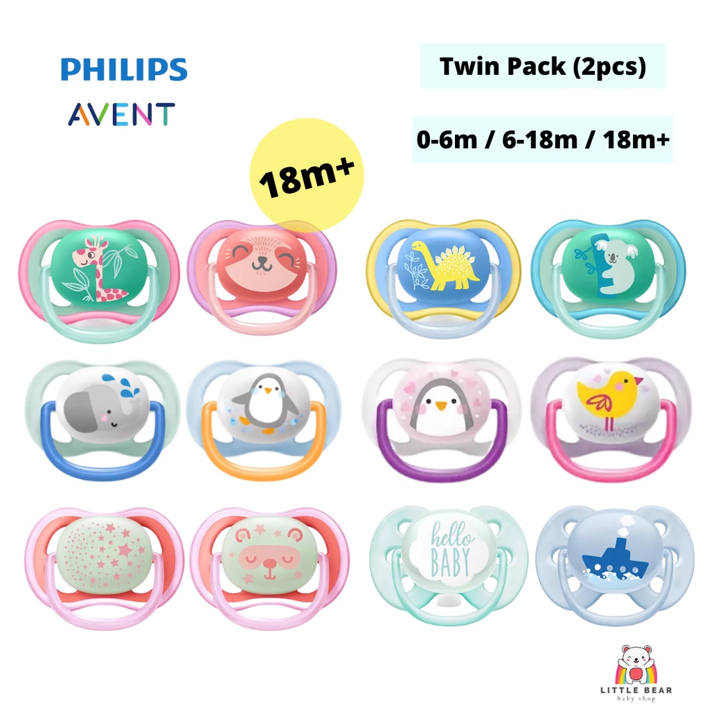 Philips AVENT Pacifier Soother TWIN Pack 2pcs Baby Orthodontic