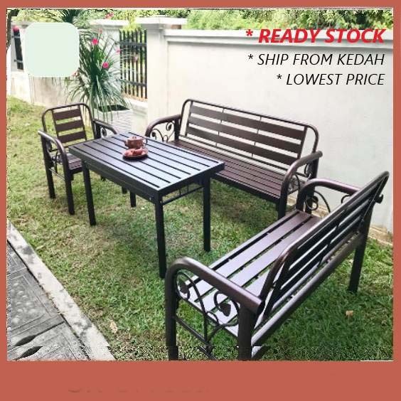 Garden bench discount and chair set