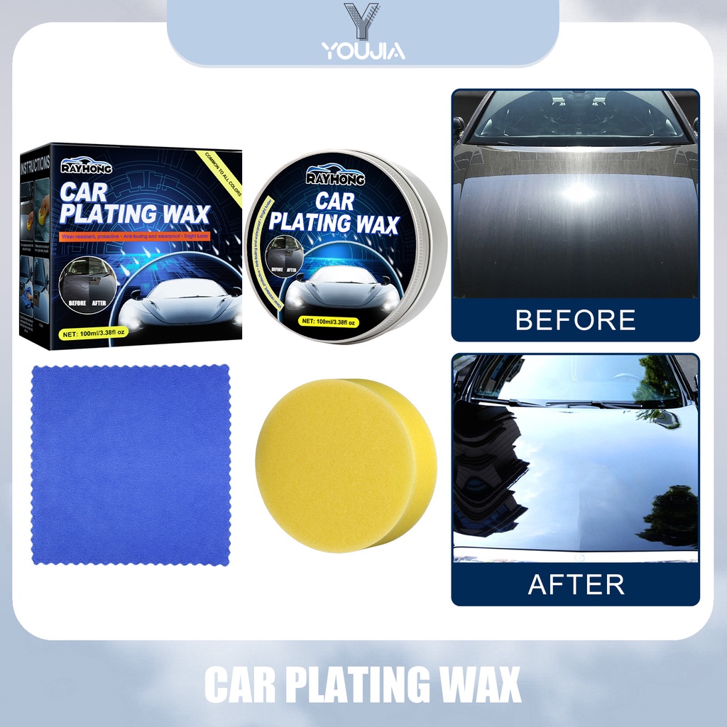 120ml Car Polish Wax Crystal Plating Set Hard Glossy Wax Layer