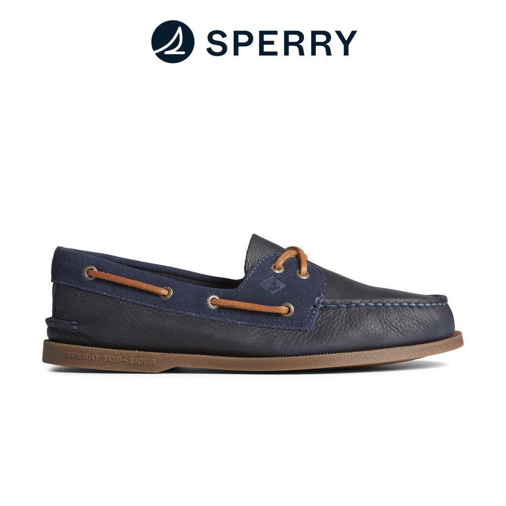 Navy blue deals sperrys men's