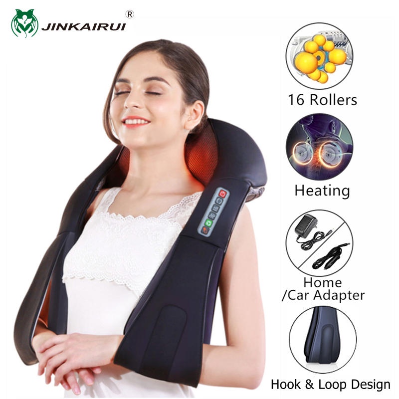 U Shape Electrical Shiatsu Back Neck Shoulder Body Massager Infrared Heated  Kneading Car/Home Massage