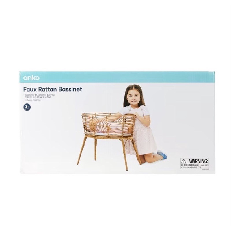 KMART Anko Faux Rattan Bassinet Shopee Malaysia