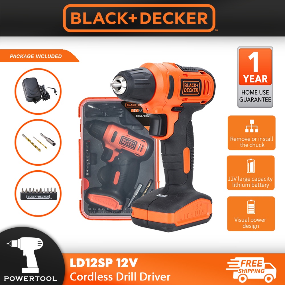 Black and decker 12v cordless drill hot sale