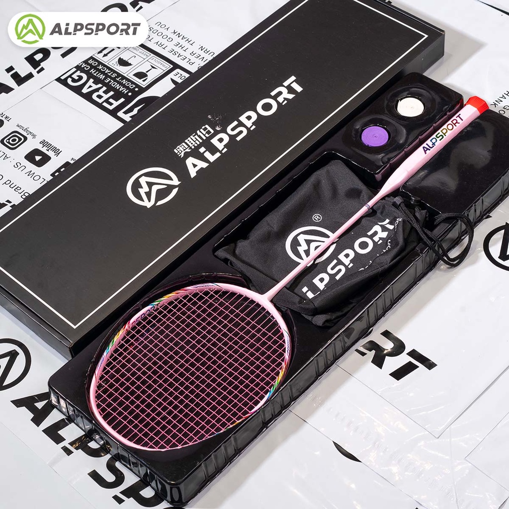 ALP Full Carbon Offensive 8U 62G 30LBS Badminton Racket, Ultralight Durable adventure-guides.co.jp