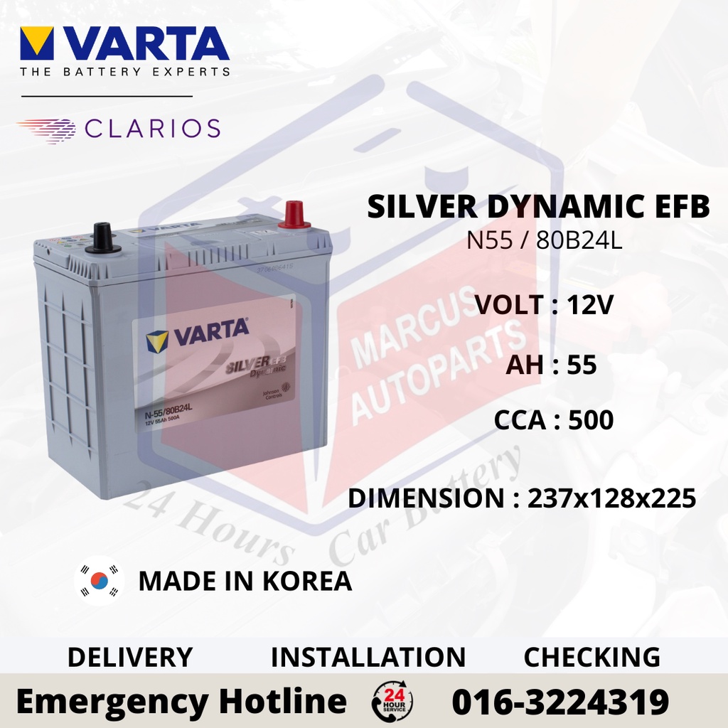 N55/80B24L/R Varta Silver Dynamic EFB