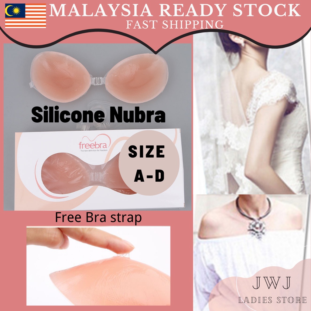 4CM Super Thick Invisible Push Up Nubra Size A - B Cup Nubra Strapless Bra  Wedding Deep V NuBra 加厚平胸Nubra