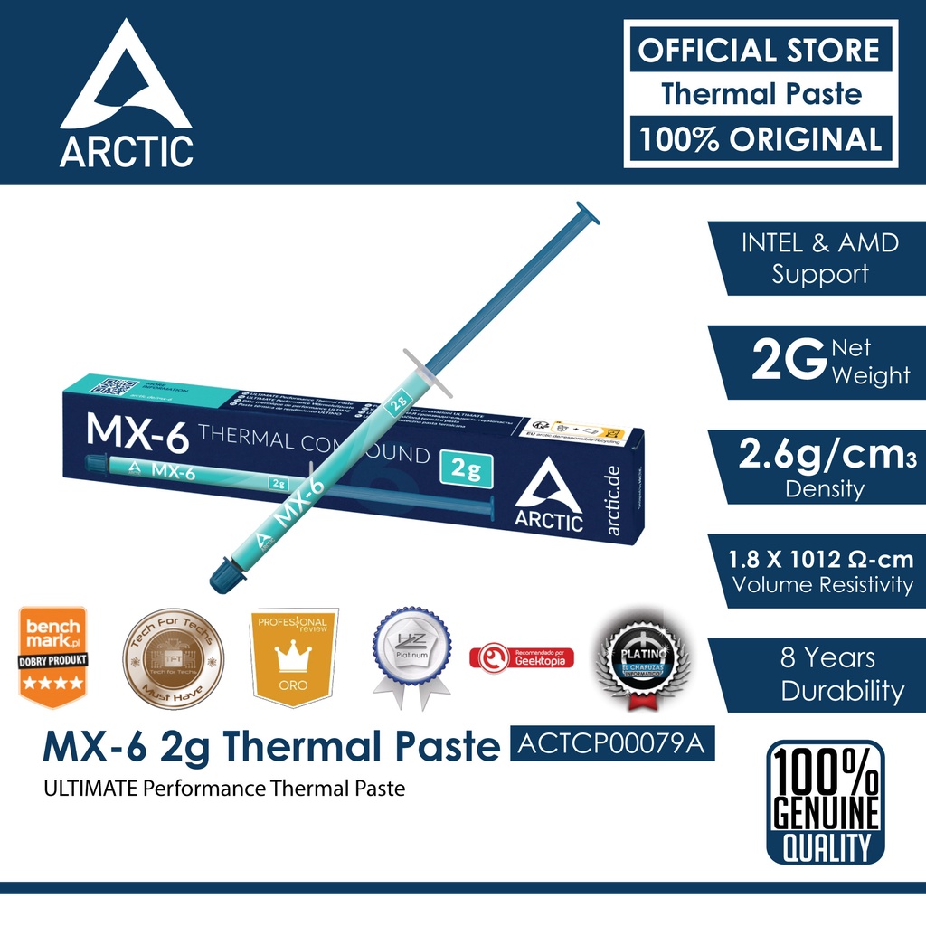 ARCTIC MX-6 - Ultimate Performance Thermal Paste for CPU, Consoles