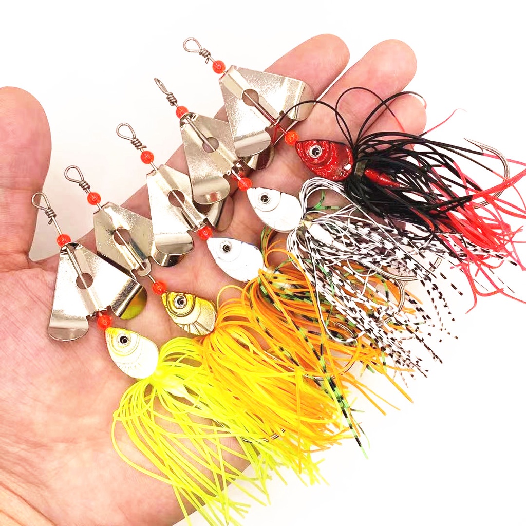 1Pcs Fishing Lure Spinnerbaits Buzzbaits Artificial Jigs Spoon