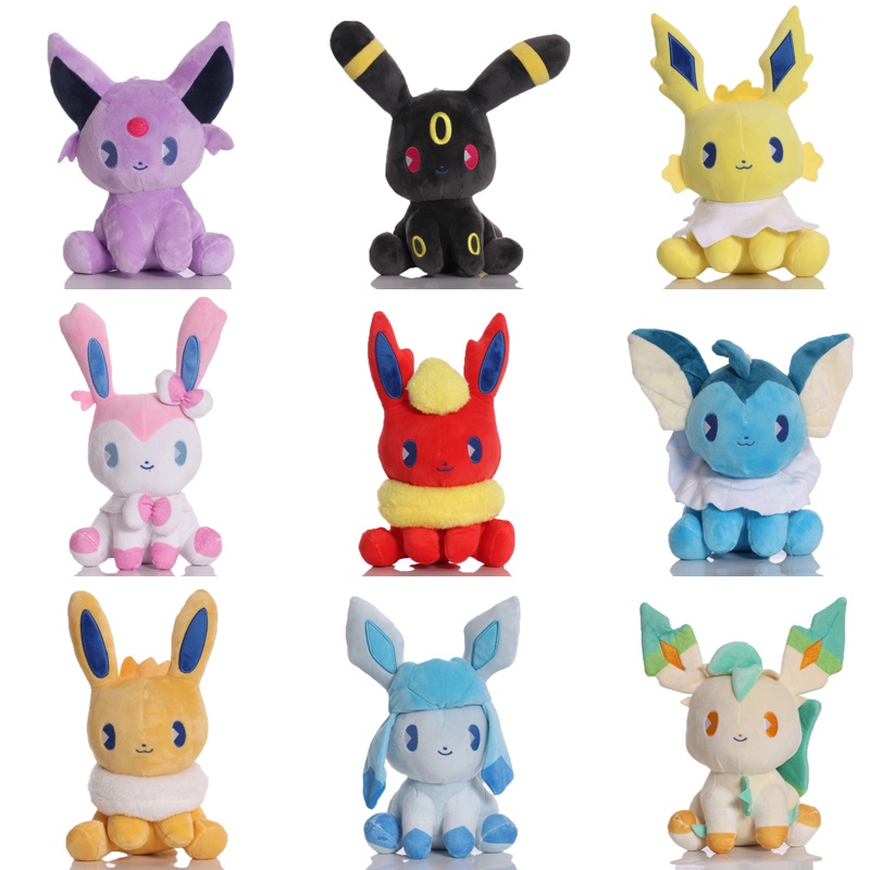 25 Styles Pokemon Pulsh Toys Mimikyu Shiny Eevee Umbreon Flareon Jolteon  Glaceon Vaporeon Sylveon Espeon Peluche Stuffed Dolls - AliExpress