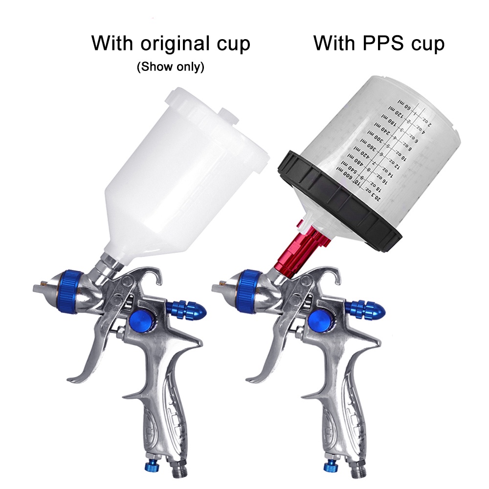 HVLP Gravity Mini Spray Paint Gun Cup Pot Pneumatic Tool