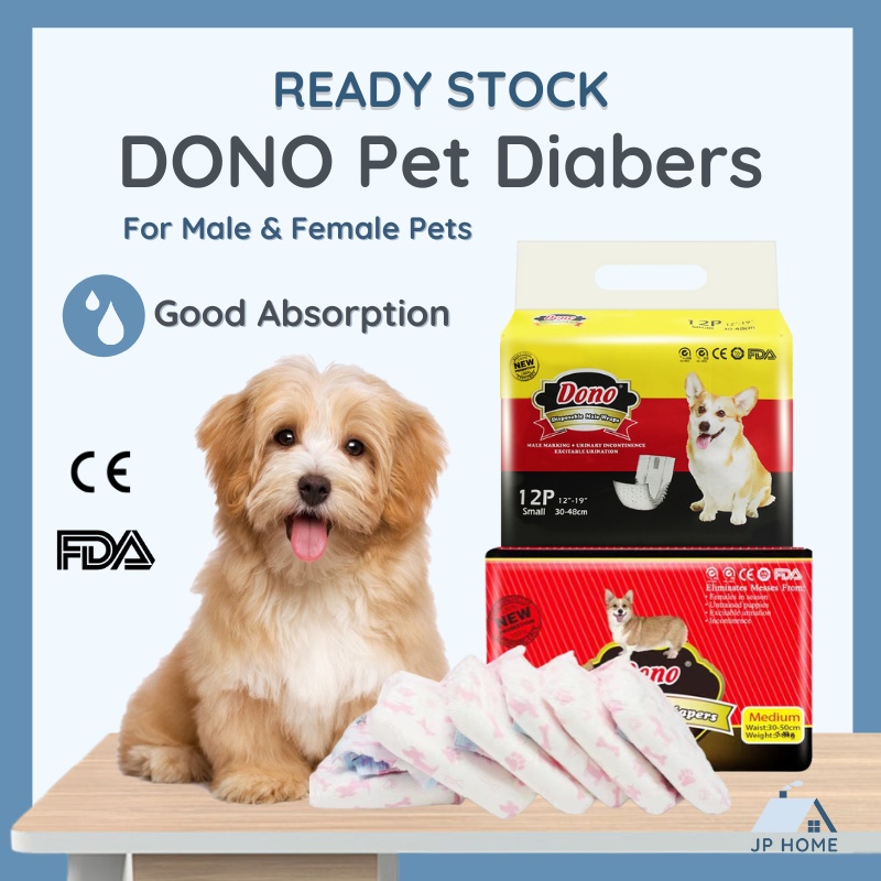 Ready Stock] DONO Pet Diapers Male Female Manner Belt Disposable