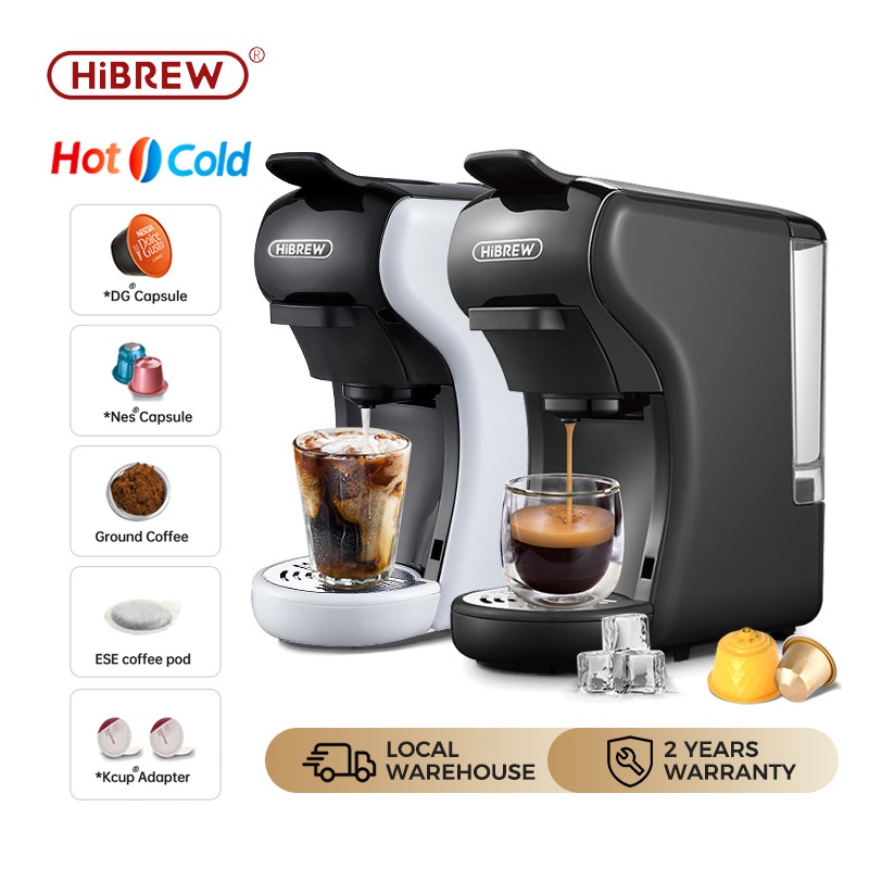 1PC Hibrew Coffee Machine hot&cold 4 in 1, compatible with multi capsules,  19 Bar. For Dolce Gusto and Ground Coffee H1A