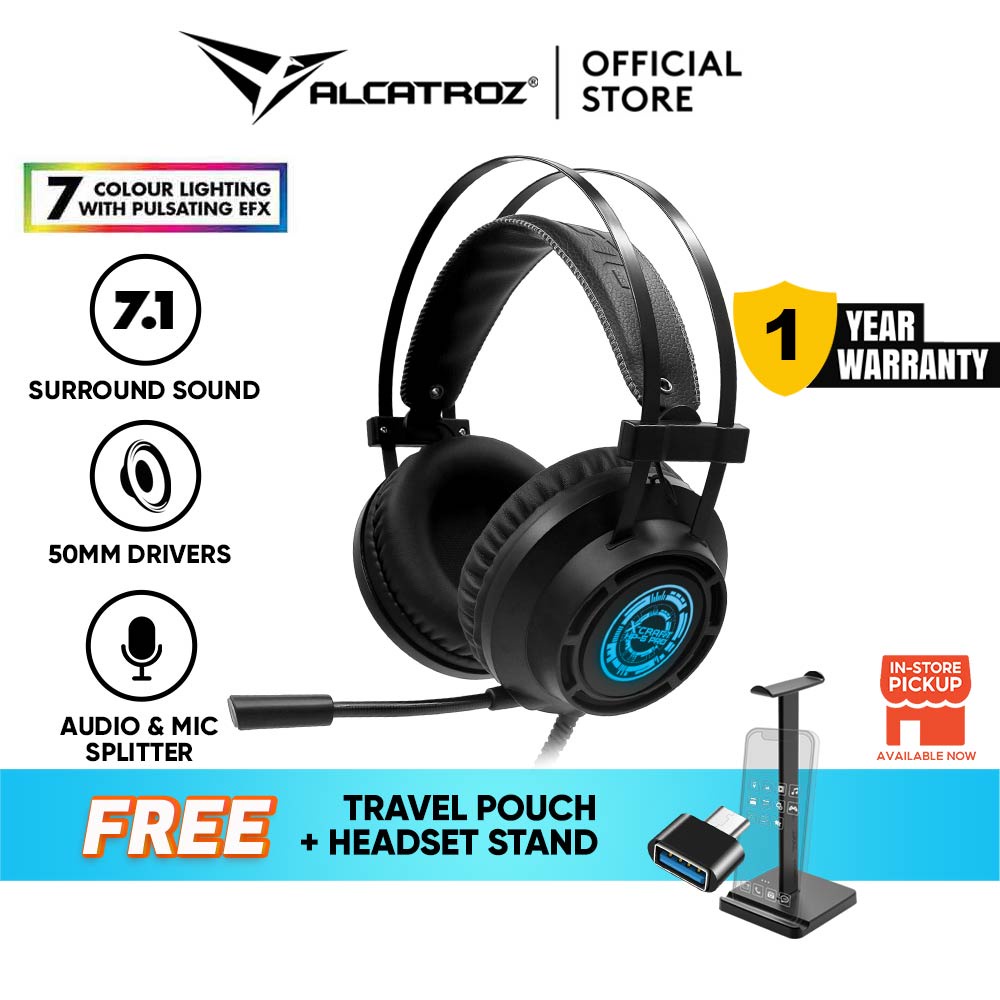 Alcatroz X Craft HP 5 7.1 Surround Gaming Headphones with Mic