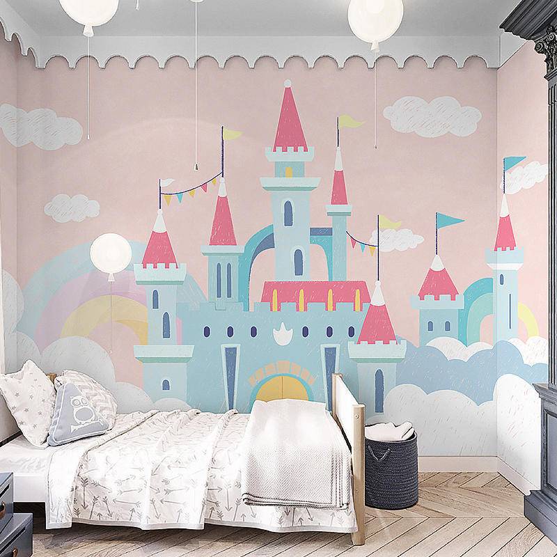 Nursery Wall Mural Disney Castle Photo Wallpaper Kids, Children's Room  Decor