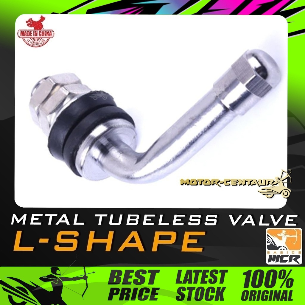 KEPALA TIUB MCR METAL TYPE MOTORCYCLE TUBELESS TYRE VALVE STEM L