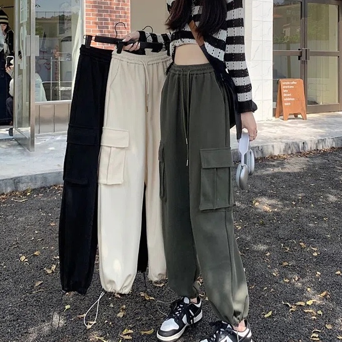 Cargo Pants Woman Long Pants Jogger Pants Women High Waist Pants Seluar  Panjang Perempuan Viral Korean Style Women Pants Fashion Trousers Women New  Style