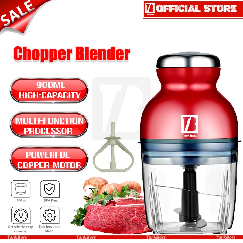 2.5L Food Chopper with Double Layer and Four Blade - Bear Malaysia