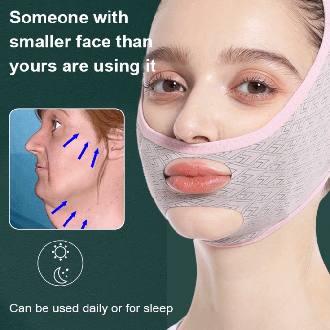 V Line Mask Double Chin Reducer Strap Face Lifting Slimming Nake Contour  Tightening Firming Tape Neck Bandage Eliminates Wrinkles Firming  Moisturizing Painless No Fat Facial Shaper For Women 5 Pcs