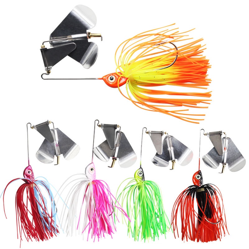 Spinnerbait 14.7g Fishing Lures Bass Fishing Buzzbait Multicolor Bass Trout  Salmon Metal Spinner Baits Swim Jigs