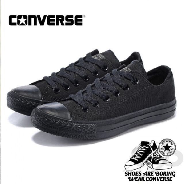 Converse all star black canvas shoes hotsell