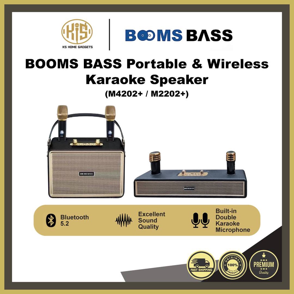 M2204+Boomsbass Wireless Deep Bass Outdoor Party Karaoke Bluetooth