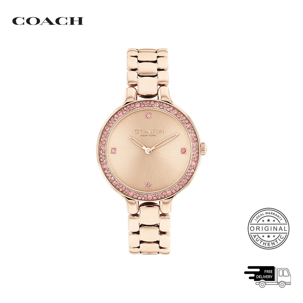 Coach Ladies Chelsea Carnation Rose Gold Watch Shopee Malaysia