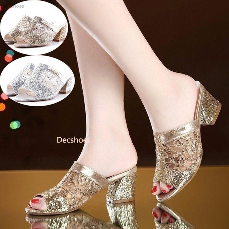 Women's slippers with online bling