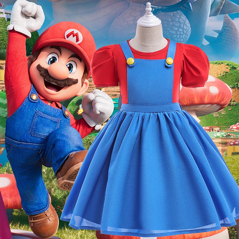 Kids Super Mario Bros Skirt Costume
