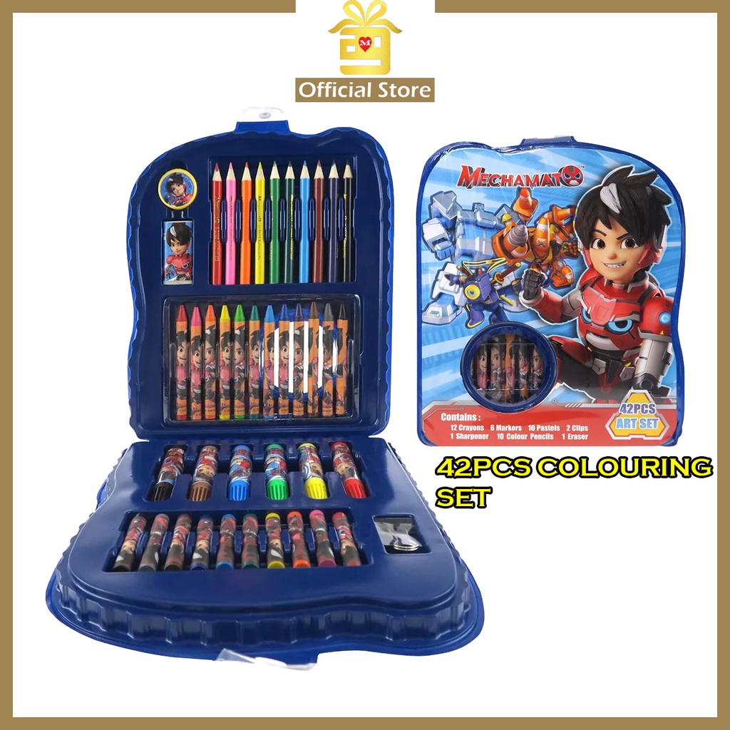 42 PCS Crayon, Water Pen Drawing Gift Set Stationery Set for Kids