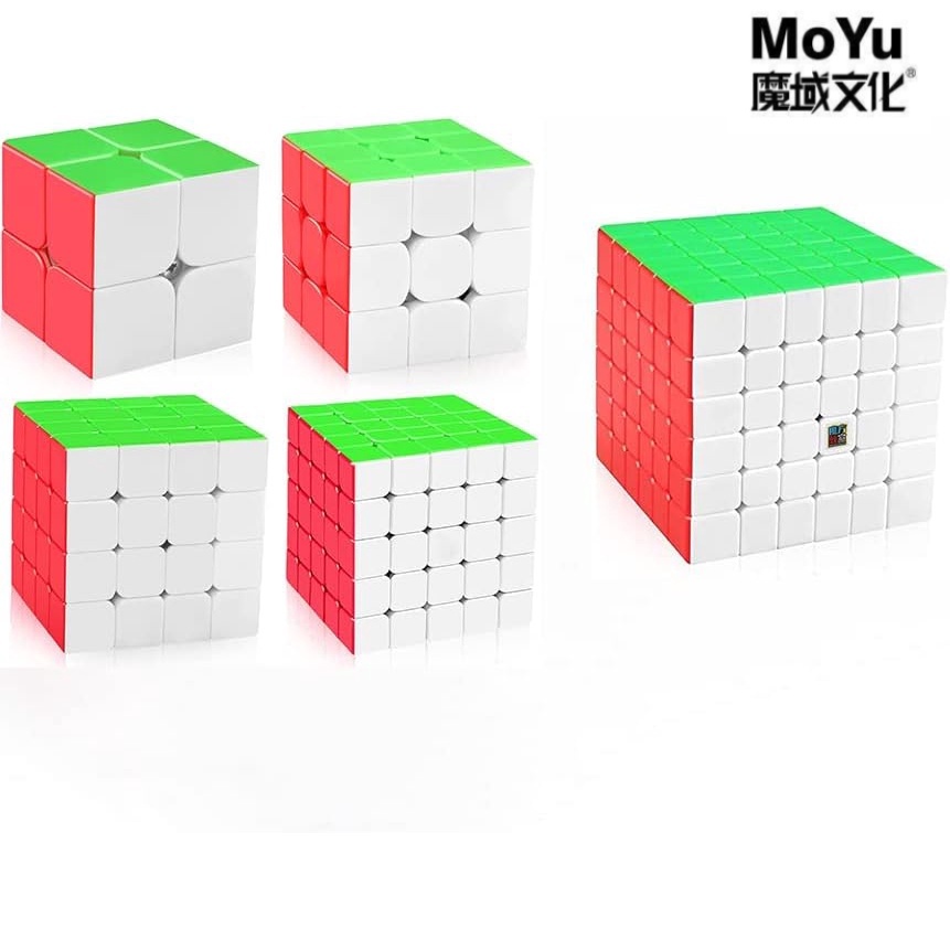 MOYU Meilong 6pcs kit 2x2 3x3 4x4 5x5 6x6 7x7 Cube Puzzle for Beginner