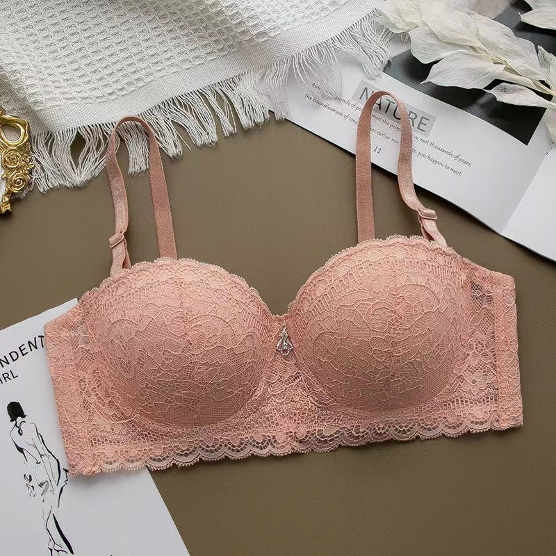 Push Up Bra Small Size 34-38A B Cup Wired Thick Foam Bra Student Girl inner  wear Lace Bras